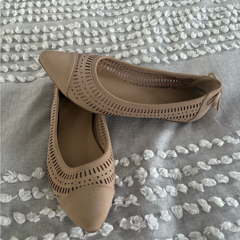 Beige flats
